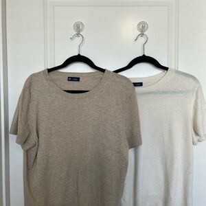 Set of two Gap Beige and White Tops